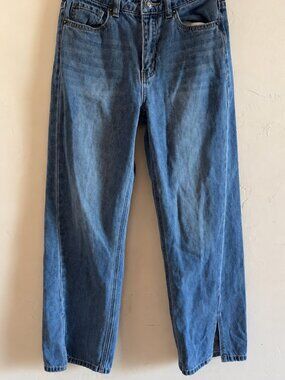 Katie J NYC TWEEN PAIGE SPLIT FRONT DENIM JEAN- mid wash